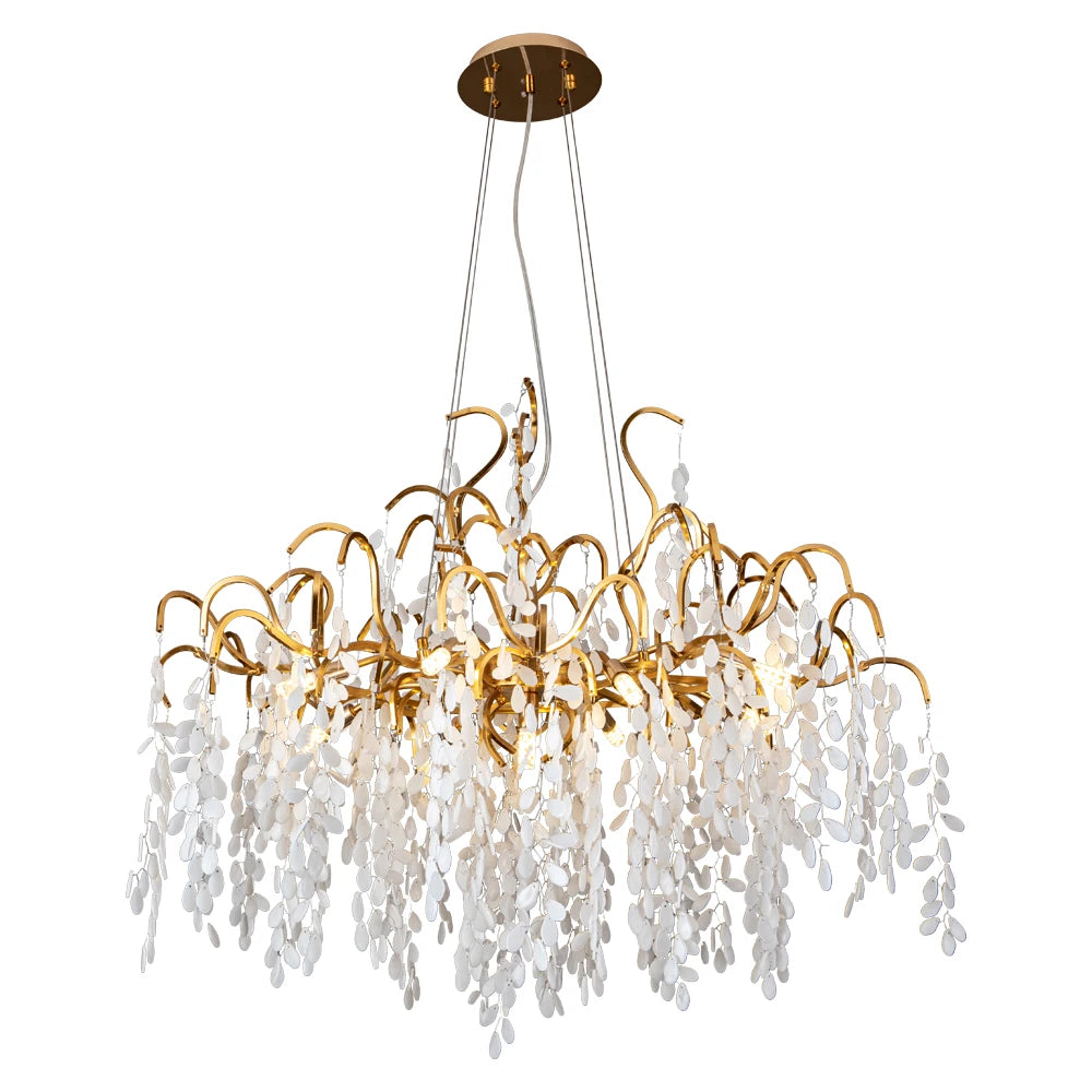 Luxury Ceiling Crystal Chandeliers LED Lighting for Living Room Modern Gold Tree Branch Hanging Pendant Light Fixture Room Decor