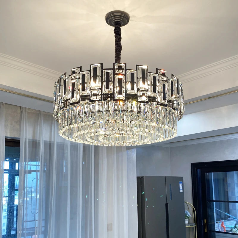 Postmodern Light Luxury Home Decoration Crystal Chandelier Living Room Lamp High-end Bedroom Lamp Kitchen Lamp Pendant lights