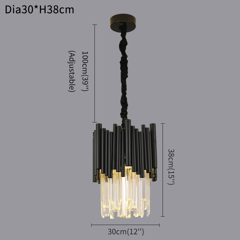 modern black crystal chandelier for dining room