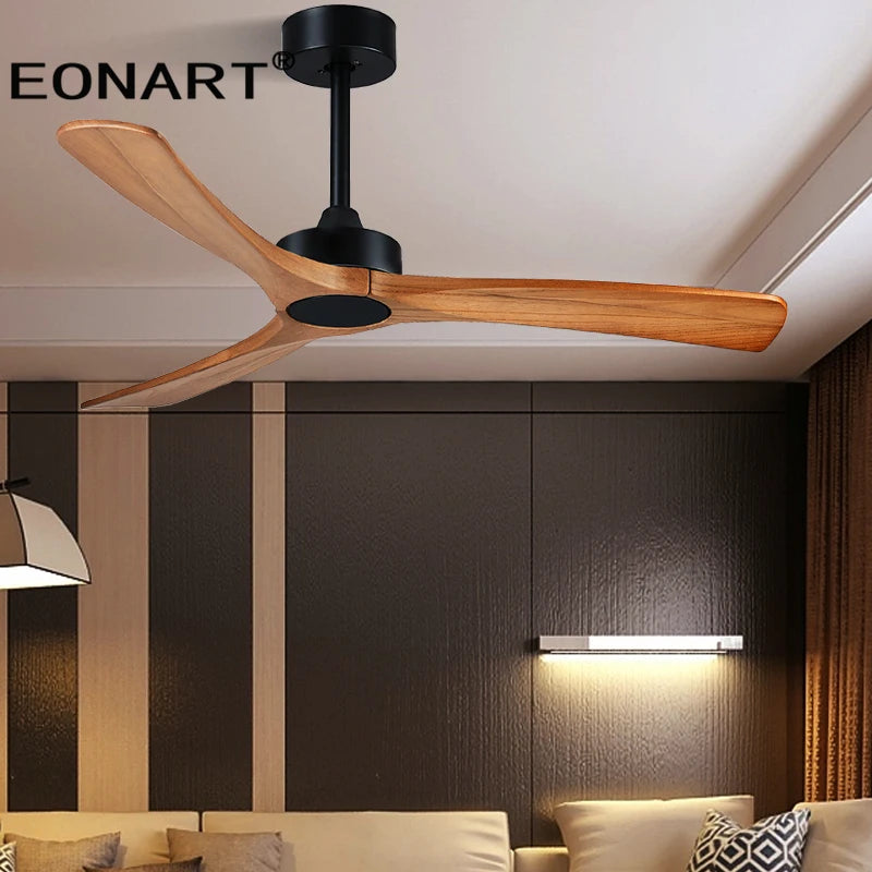 36 Inch Modern Wood Dc Ceiling Fan With Remote Control Simple Fan Home Bedroom Solid Wood Fashion Decorate Ceiling Fans Lights