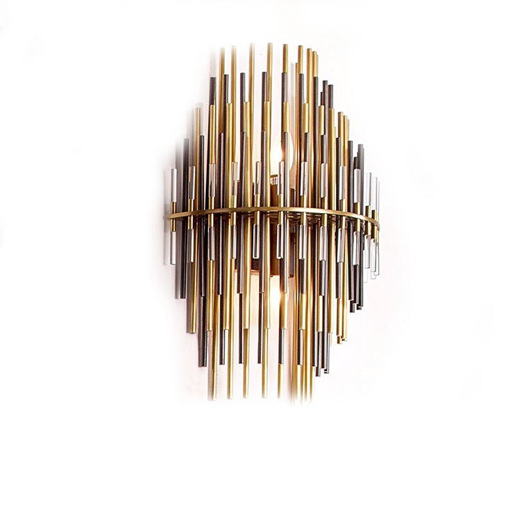 American minimalist wrought iron wall lamp