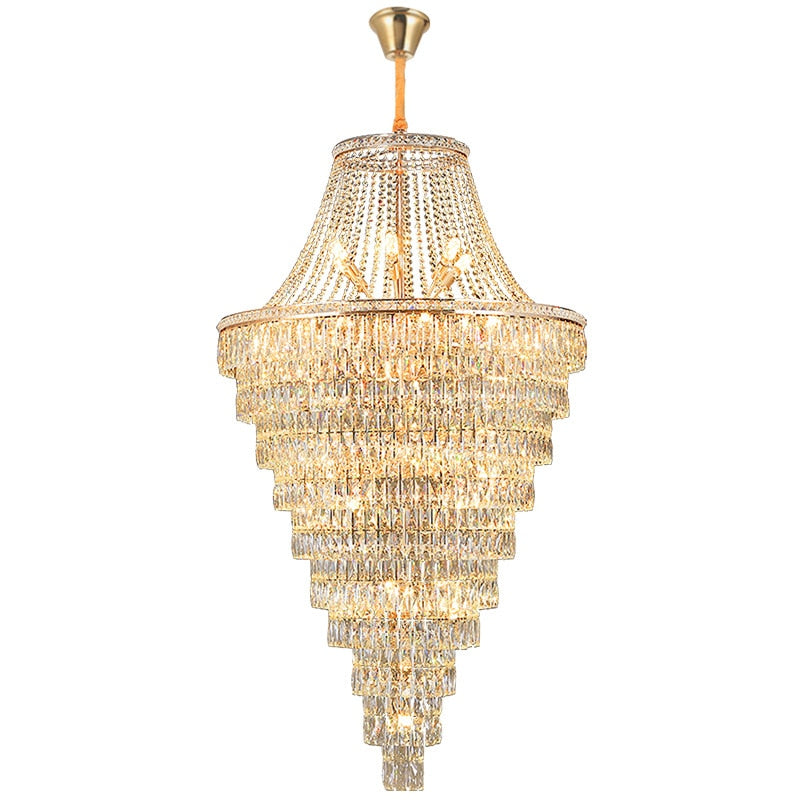 Duplex Floor Luxury Crystal big Chandelier