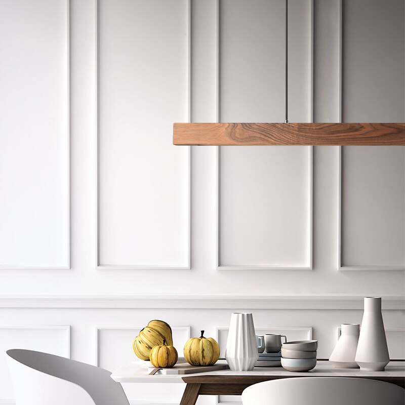 Real Wood LED Pendant Light