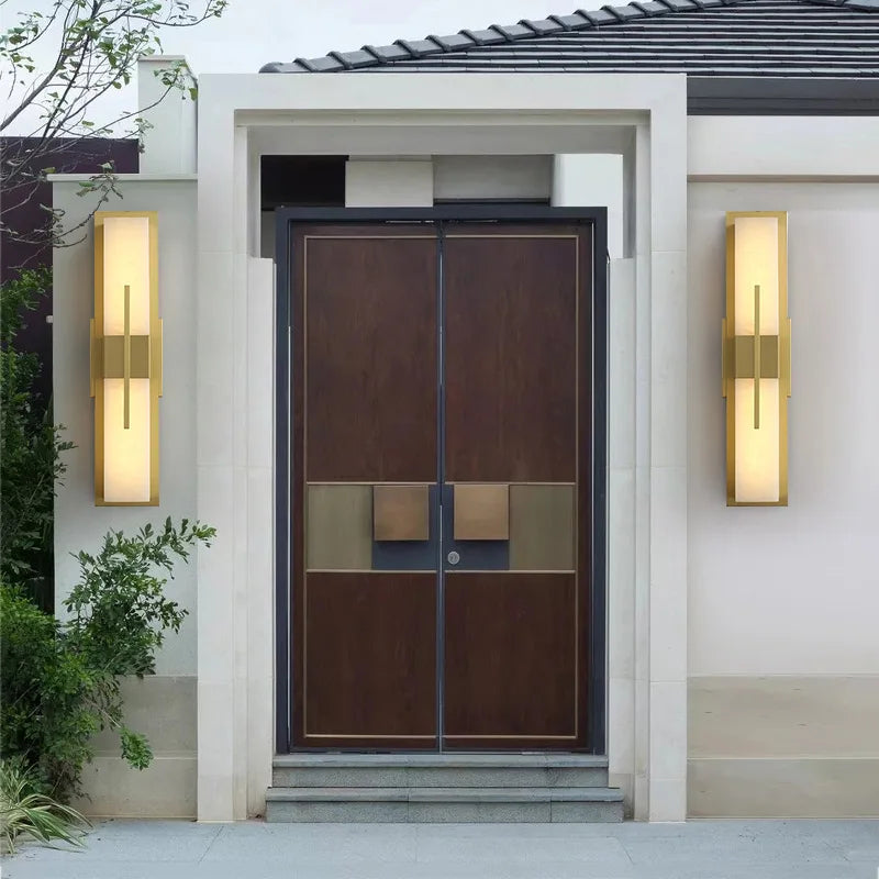 New Modern Copper Outdoor Waterproof IP65 Wall Mounted Lamp LED Wall Lighting Garden porch Sconce Light 96/220V Sconce Luminaire