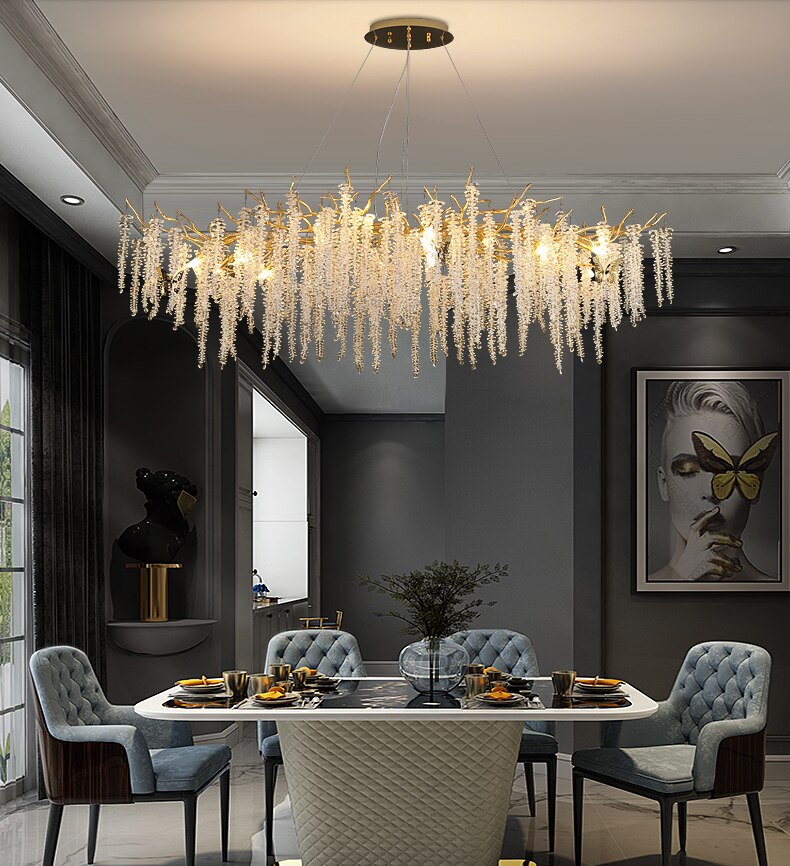 Strip art creative branch chandelier
