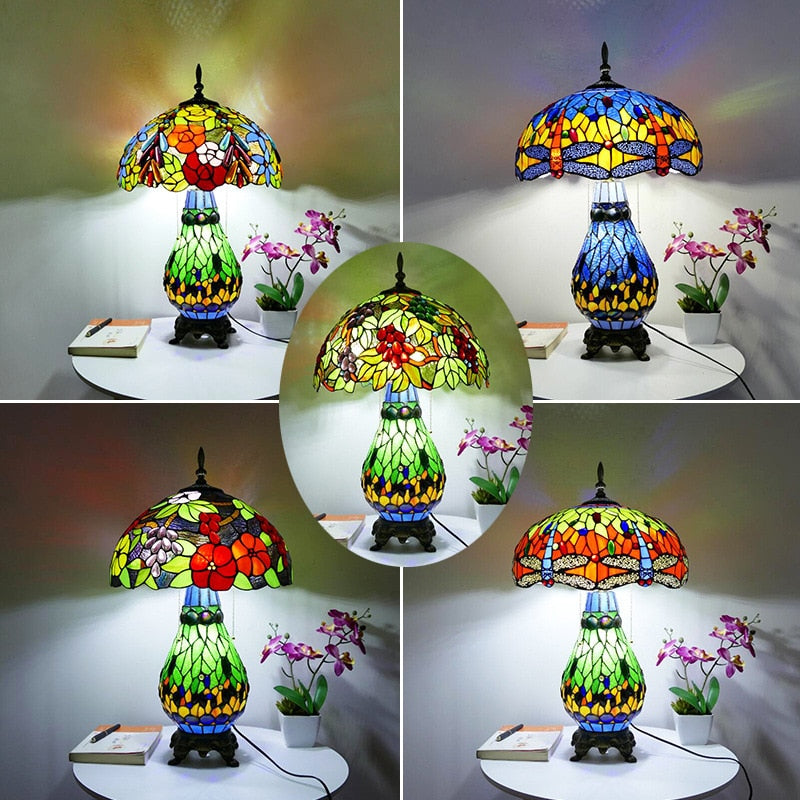 Pastoral Tiffany Bedroom Bedside Lamp