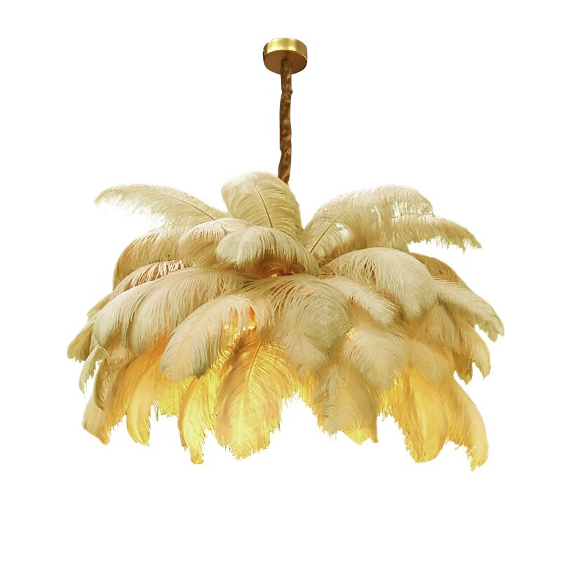 Modern LED Ostrich Feather Chandeliers