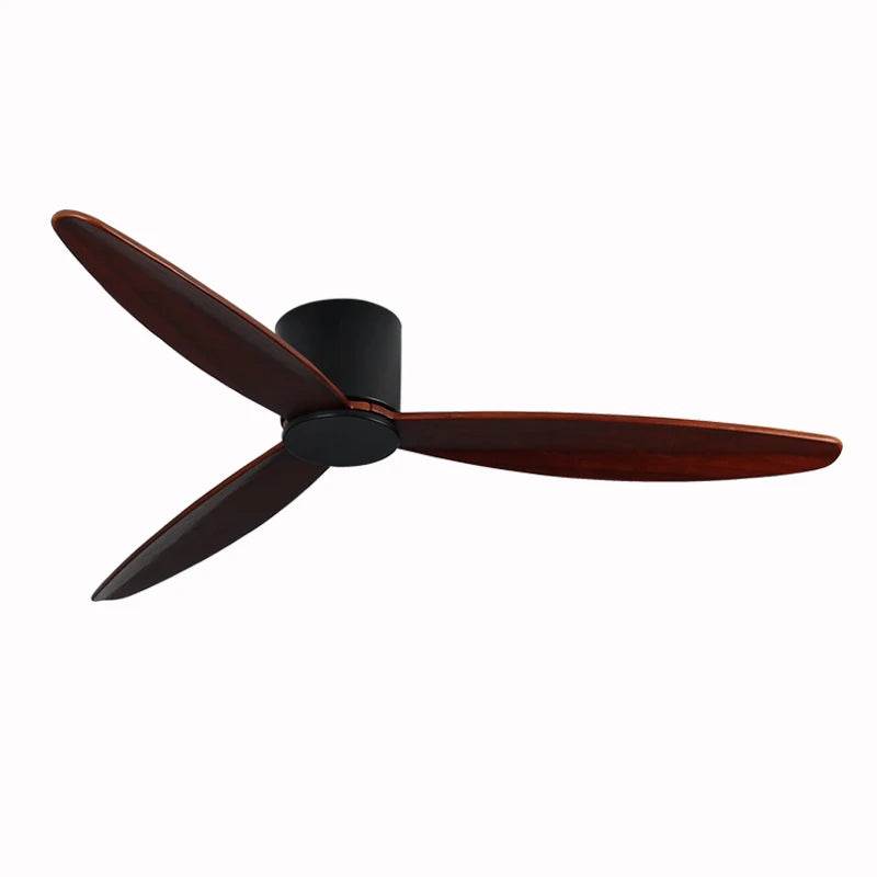 60Inch Design Fan Modern Floor Wood Dc Ceiling Fan Lamp With Remote Control Indoor Solid Wood LED light Fans For Home Ventilador