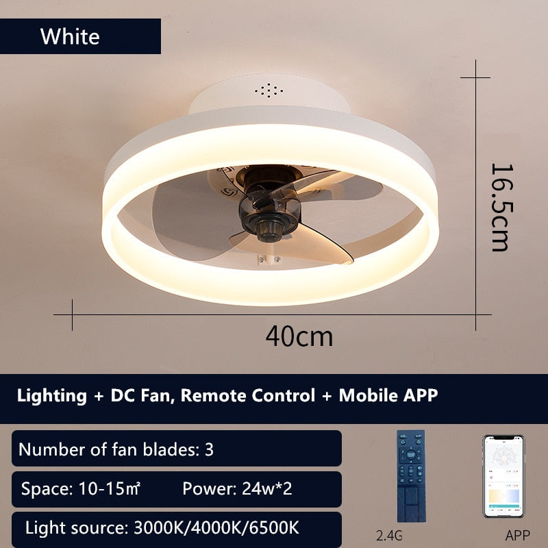 LED Ceiling Light Fans AC DC Fan