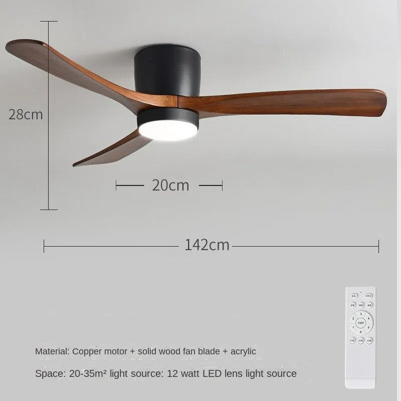 New Nordic Wood Ceiling Fan
