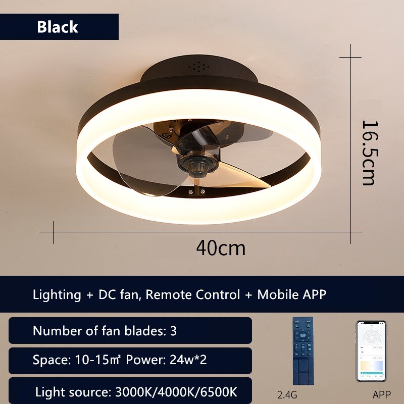 LED Ceiling Light Fans AC DC Fan