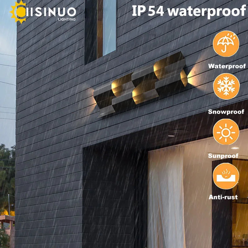 Outdoor Garden Wall Light Stainless steel Waterproof Wall Sconces Anti-Rust Wall Mount Light Fixtures for Front Porch Garage Dec