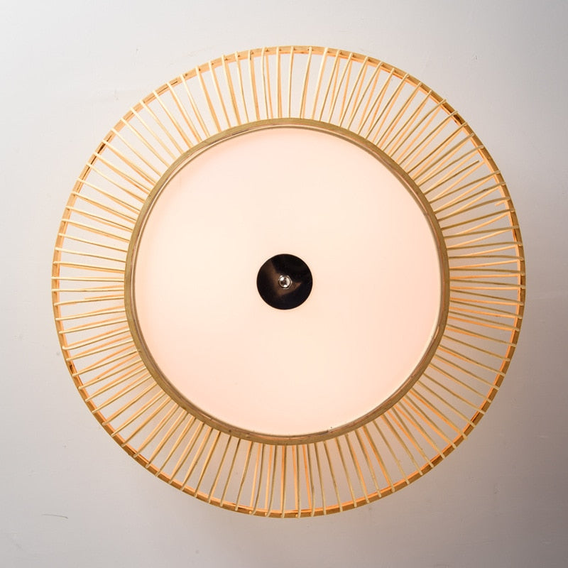 Bamboo Rattan Wood Ceiling Lamp