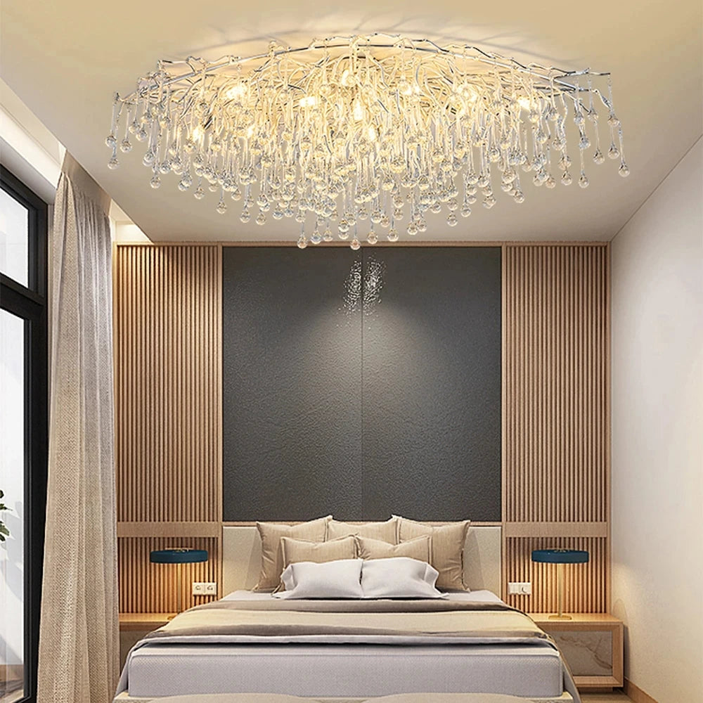 Artpad Crystal Ceiling Chandelier Nordic Modern Gold Luxury Lighting Living Room Dining Room Ceiling Lamp Hotel LED Chandelier