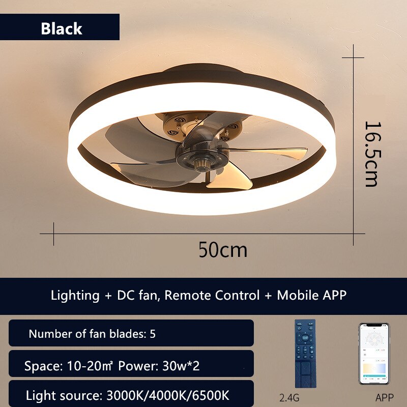 LED Ceiling Light Fans AC DC Fan