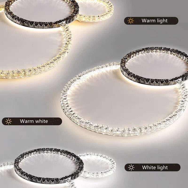Crystal Shade Circle Ceiling Light