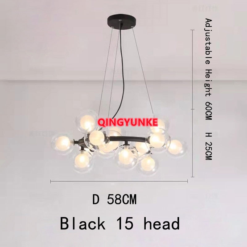 Glass Ball Lamp Led Chandelier