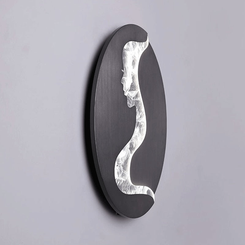 Abstract Girl Face Modeling Wall Lamp