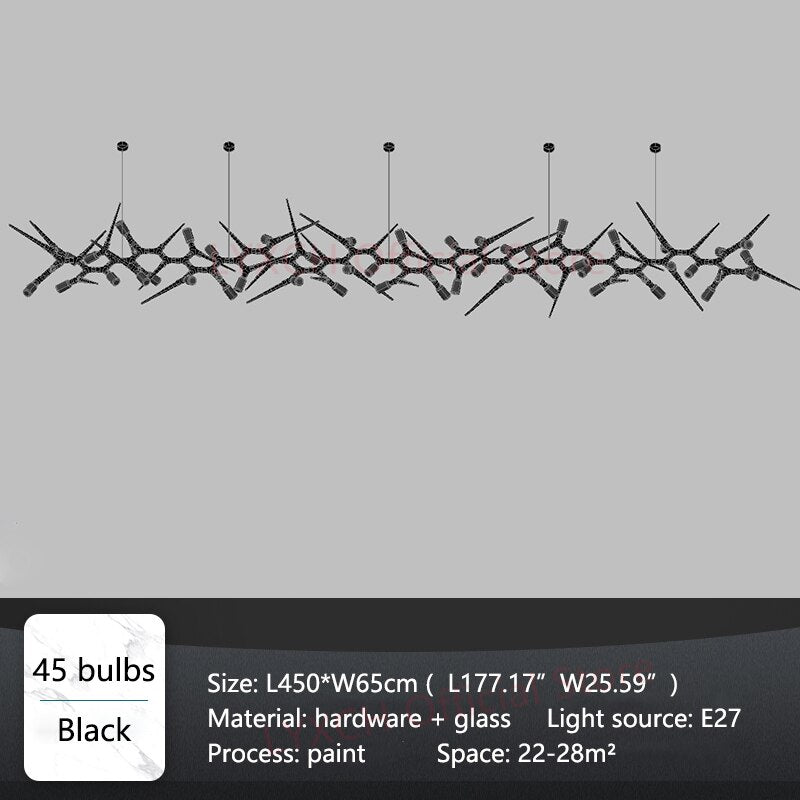 Kitchen Black retro Ceiling Chandelier