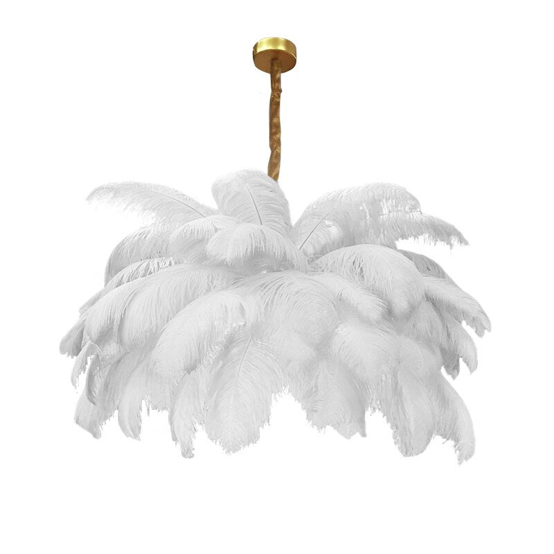 Modern LED Ostrich Feather Chandeliers
