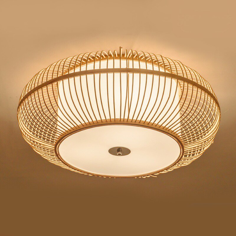 Bamboo Rattan Wood Ceiling Lamp