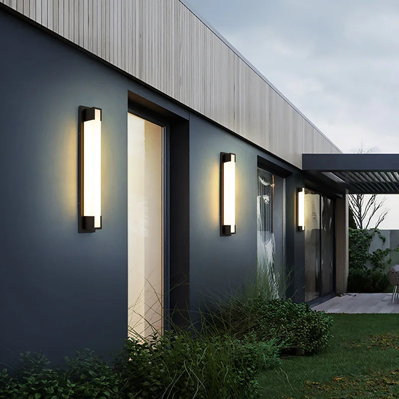 Modern Simple Outdoor Waterproof LED Wall Lamp 85-265V Garden Courtyard Villa Hotel Gate Wall Lamp Exposure Lamp Lighting