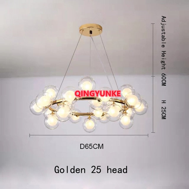 Glass Ball Lamp Led Chandelier