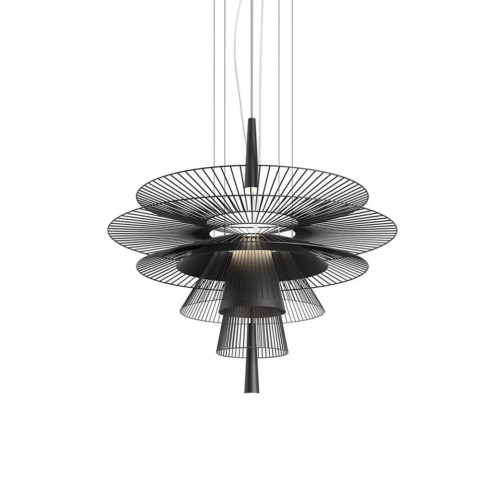 Japanese Style Mesh Metal Pendant Light LED Hanging Lamp for Courtyard Entrance Living Room Home Decor Art Designer Chandeliers