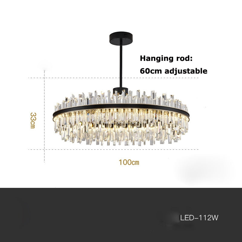 Gold Crystal Hanging Lamps Chandelier