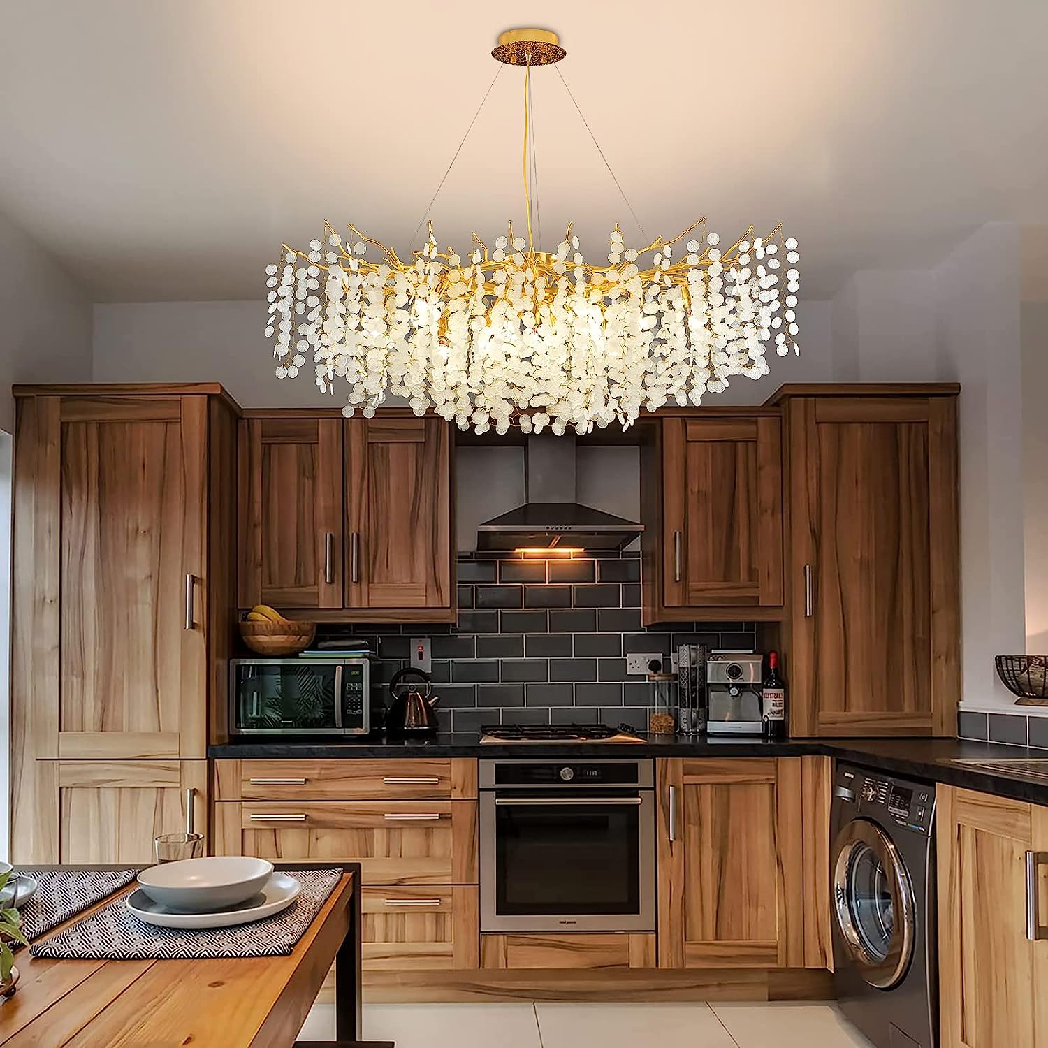 Kitchen Island Tree Branch Chandeliers