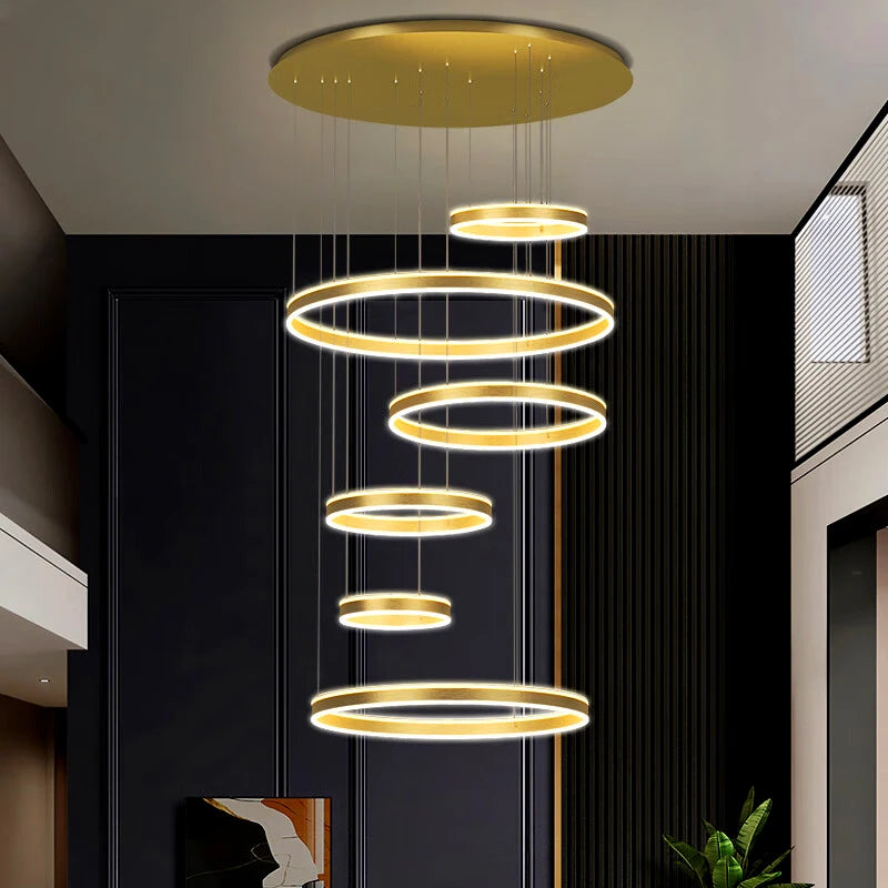 Modern home decor ring led lights Chandeliers pendant light ring lamps for living room hanging lamps for ceiling indoor lighting