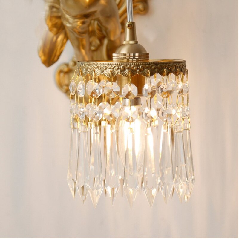 Angel Gold Crystal Wall Light