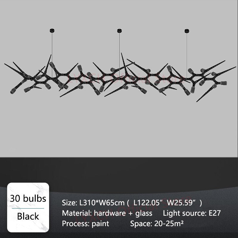 Kitchen Black retro Ceiling Chandelier