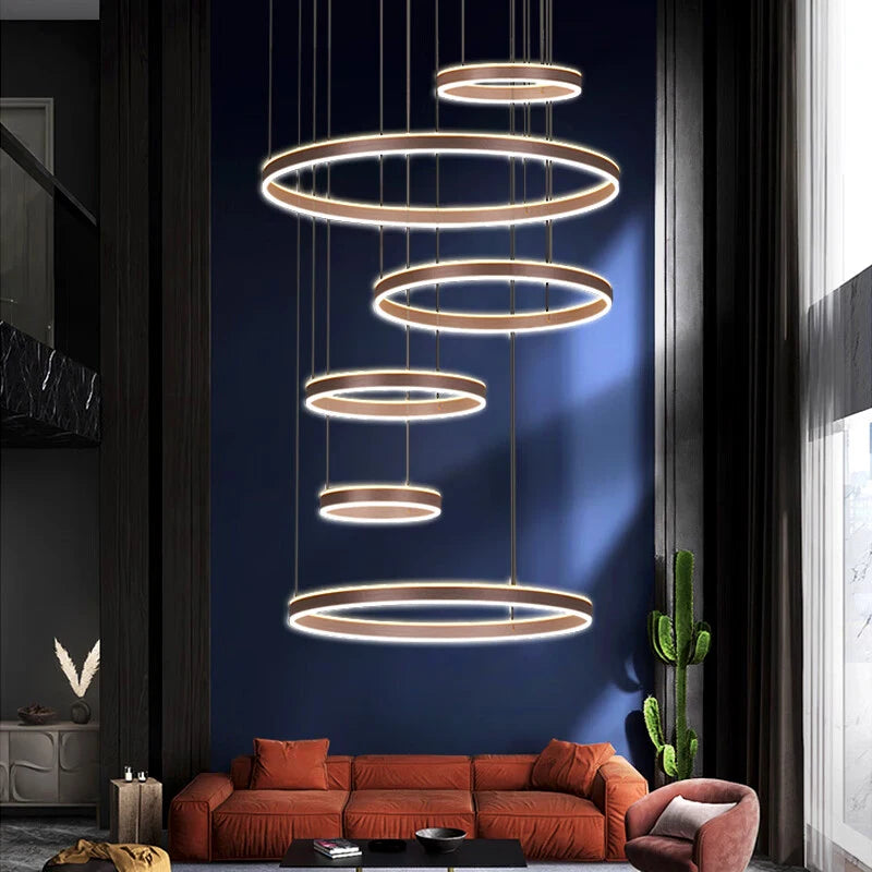 Modern home decor ring led lights Chandeliers pendant light ring lamps for living room hanging lamps for ceiling indoor lighting