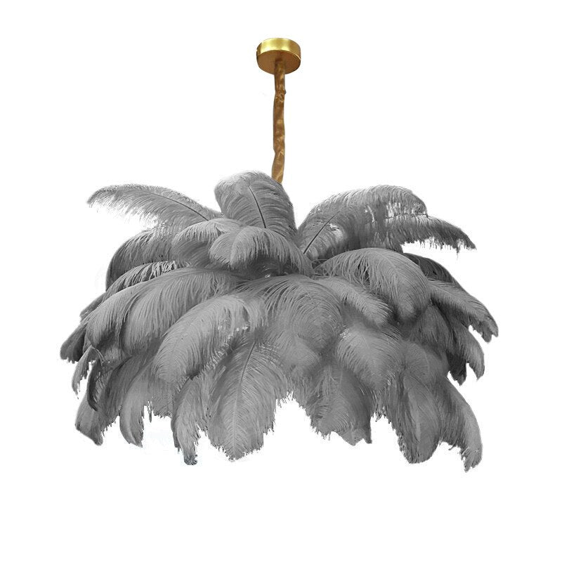 Modern LED Ostrich Feather Chandeliers