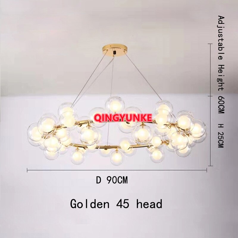 Glass Ball Lamp Led Chandelier