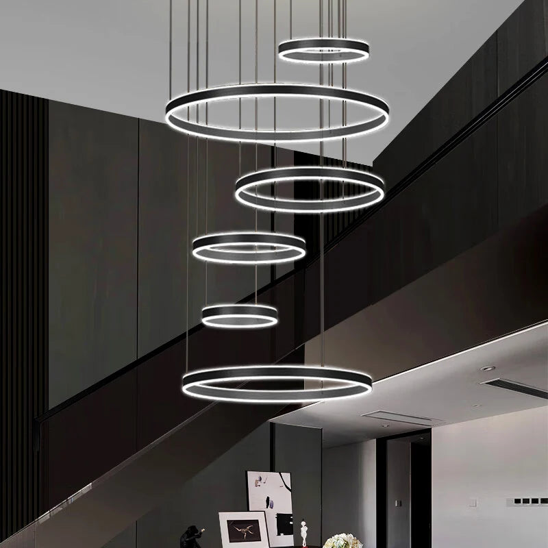 Modern home decor ring led lights Chandeliers pendant light ring lamps for living room hanging lamps for ceiling indoor lighting