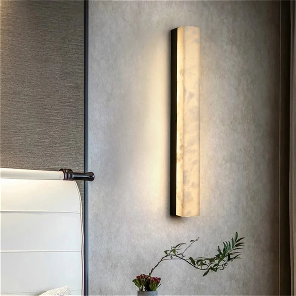 Minimalism Sconce Wall Lamp Indoor Modern Luxury Marble LED Bedroom Light Balcony Corridor Lamps Home Decoration Wall Lighting
