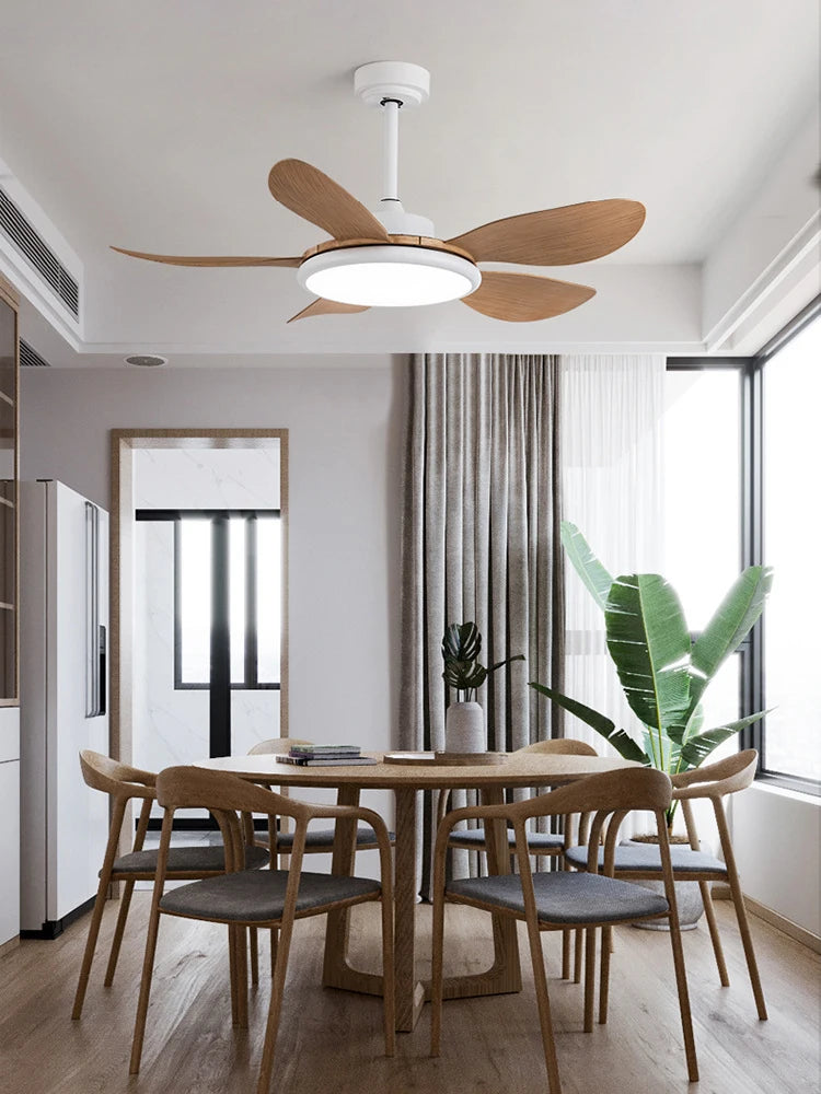 Fan Lamp 2023 New High Wind Ceiling Fan Lamp Household Living Room Restaurant Ceiling Silent Intelligent Fan Ceiling Lamp