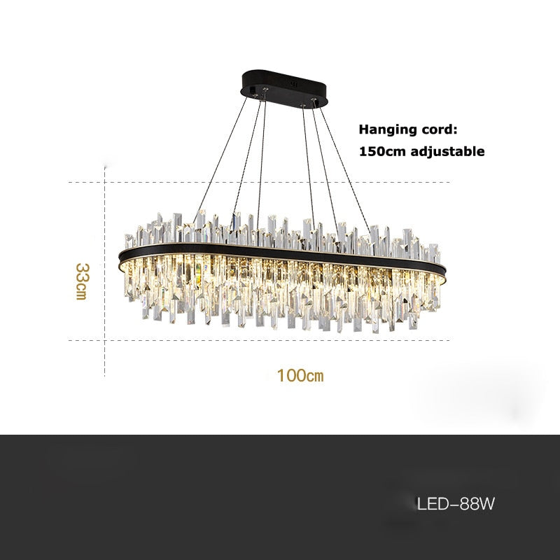 Gold Crystal Hanging Lamps Chandelier