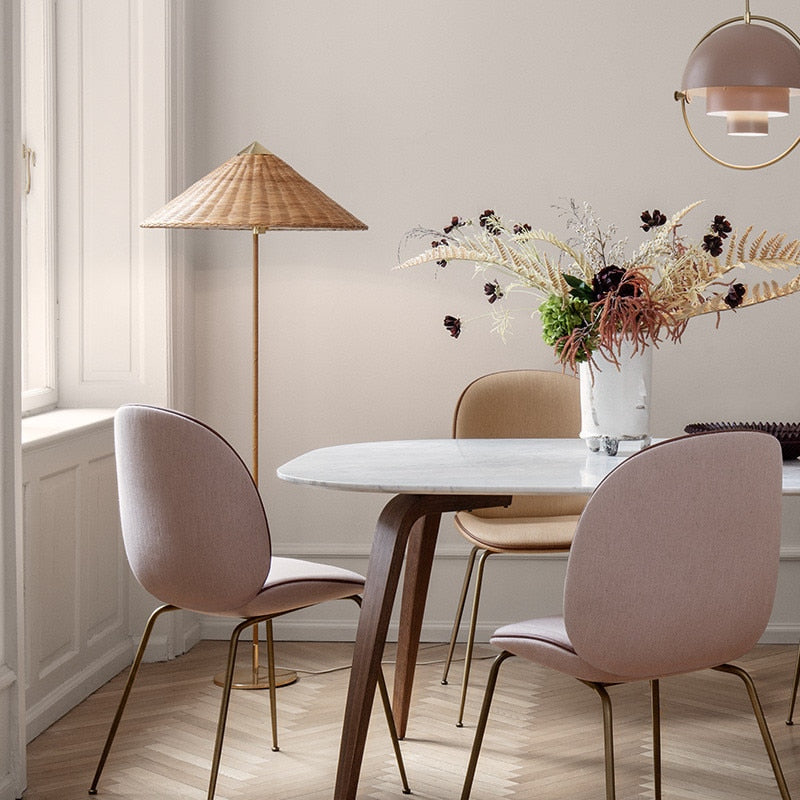 Rattan E27 Led Floor Lamp