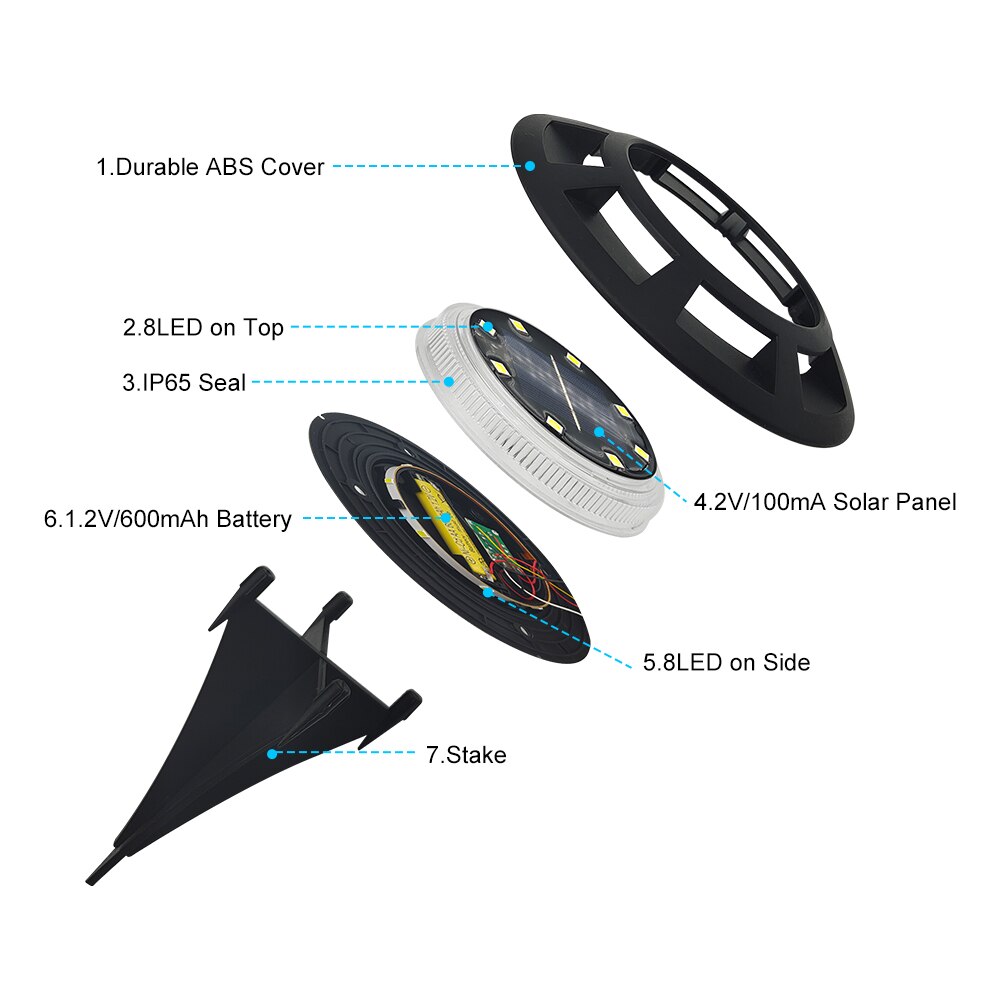 20PCS Solar Ground Lights