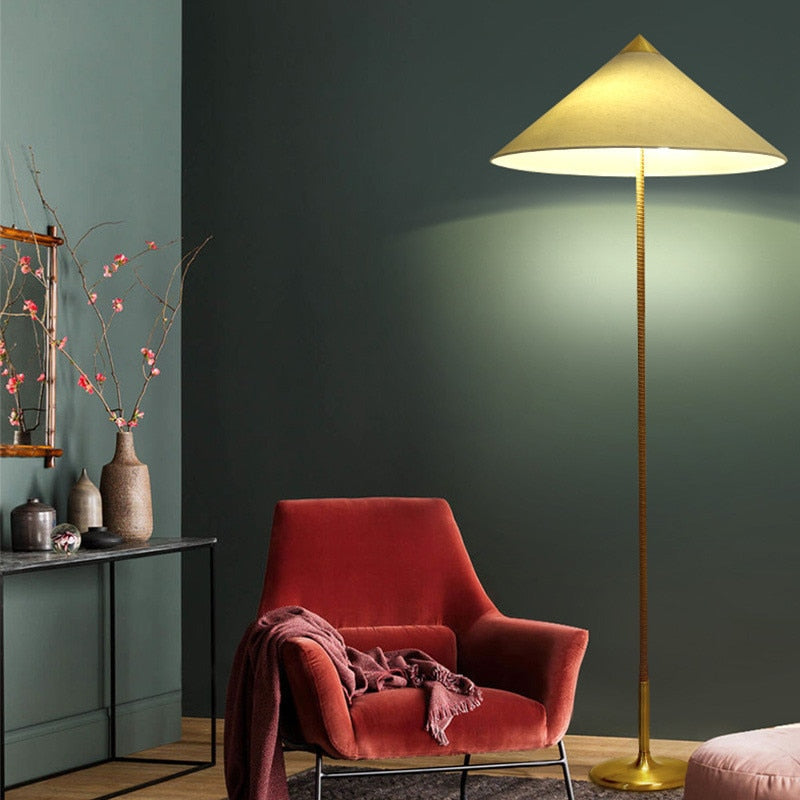 Rattan E27 Led Floor Lamp