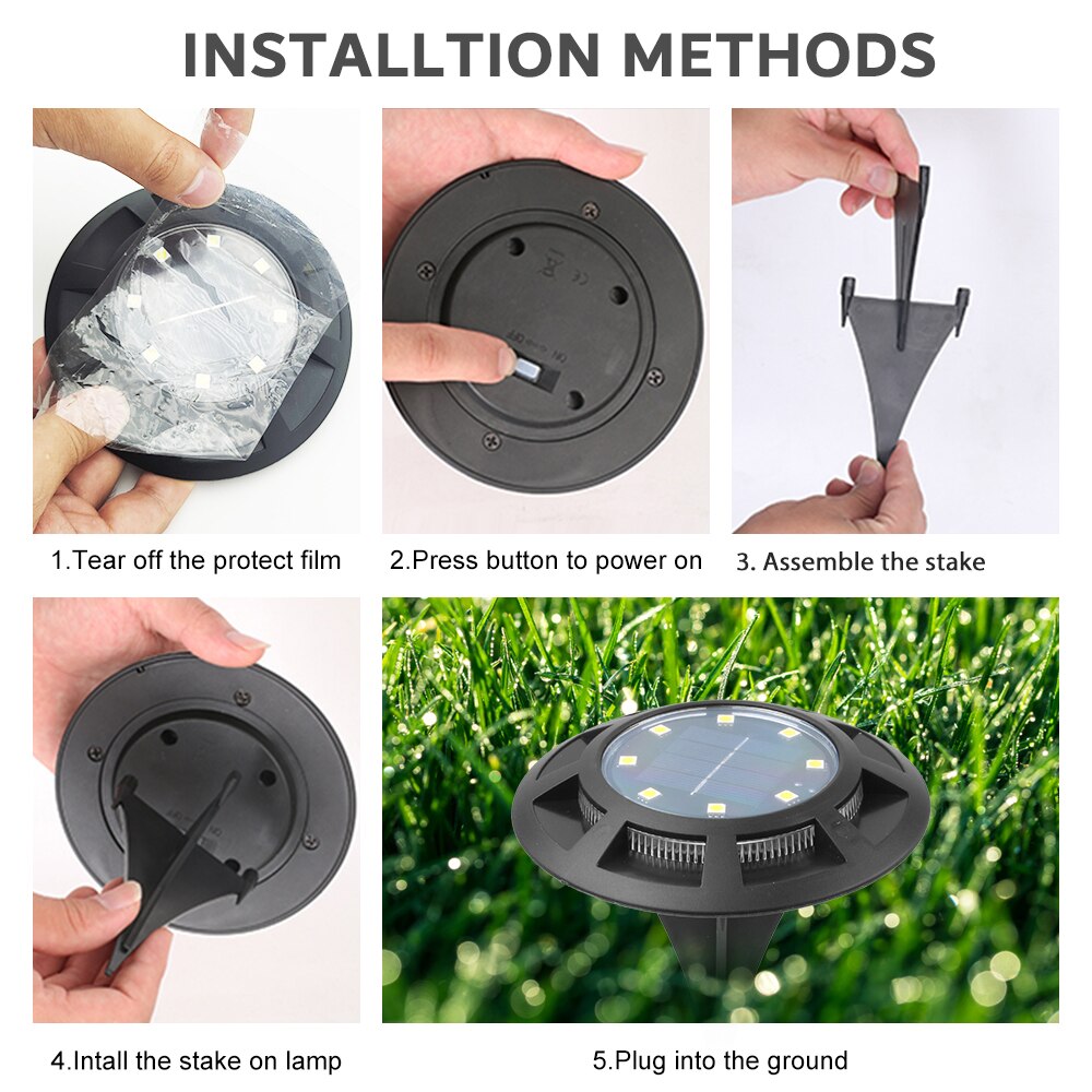 20PCS Solar Ground Lights