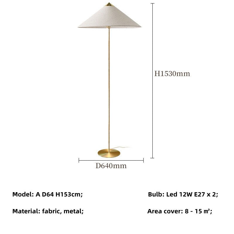 Rattan E27 Led Floor Lamp