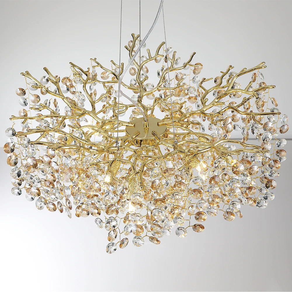 Artpad Modern Suspension Crystals Hanging Lamps for Ceiling Living room Chandelier Light Fixture Pendant Lamp Home Decoration