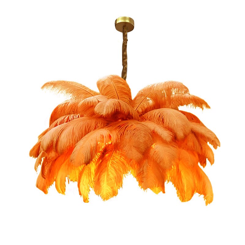 Modern LED Ostrich Feather Chandeliers
