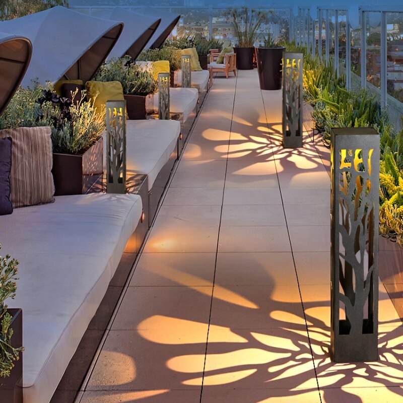 Solar Outdoor Lights And Shadow Lawn Lamp