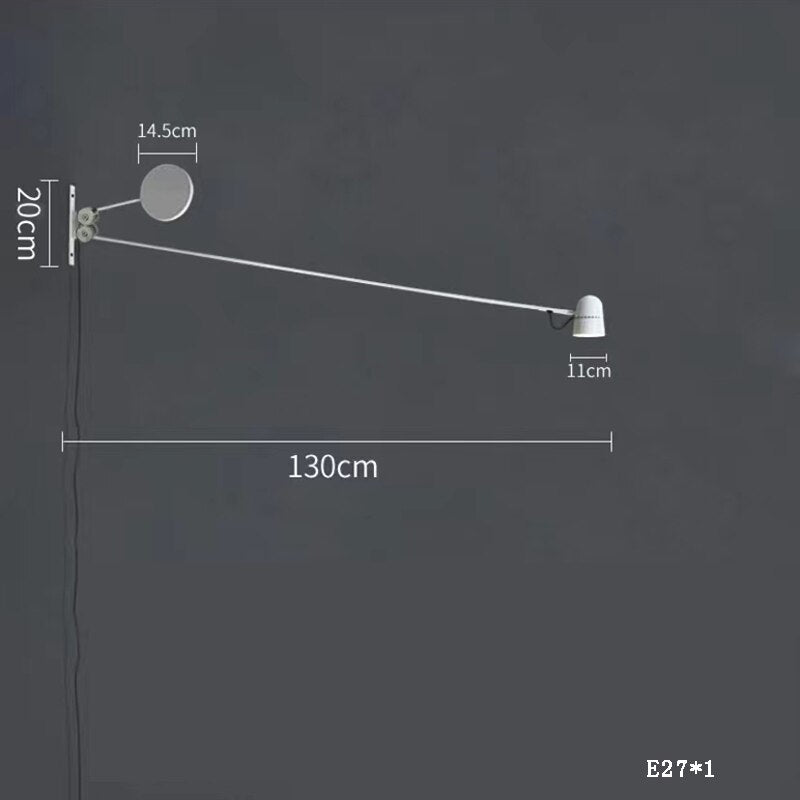 Minimalist Black White Indoor Wall Light