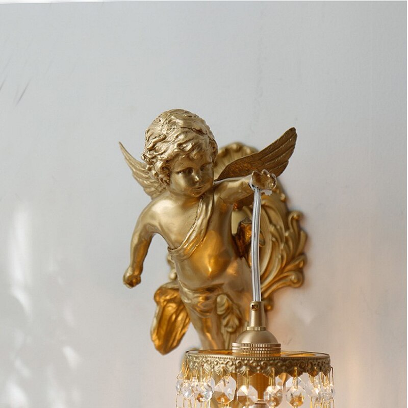 Angel Gold Crystal Wall Light